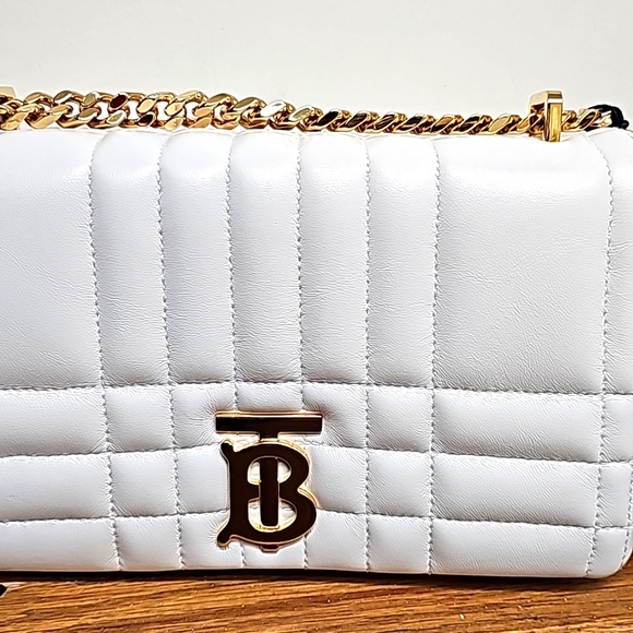 BURBERRY TB SMALL LOLA QUILTED SHOULDER / CROSSBODY BAG WITH INNER DEFECTS. - Picture 2 of 16